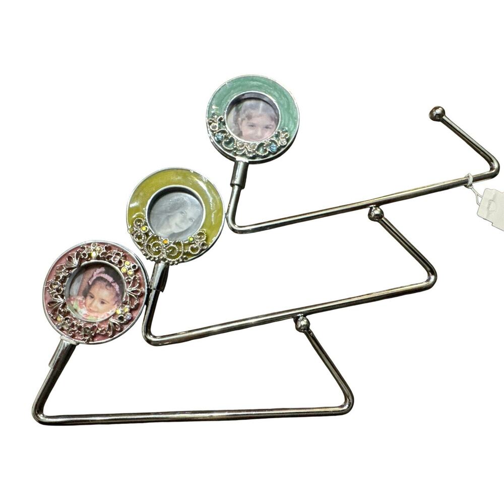 SPRING STREET SET OF 3 MAGNETIC FRAME PURSE HOOKS HANDBAG HOLDERS FOLDING